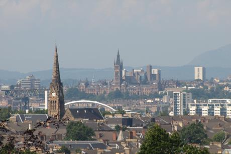 View of glasgow from queens park