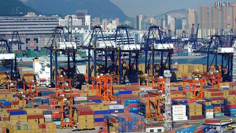 Hong kong container port