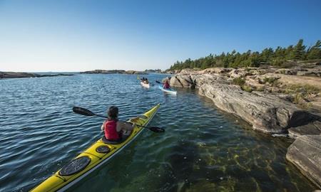Kayaking in Georgia Bay, Ontario