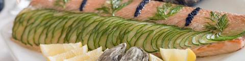 Poached salmon
