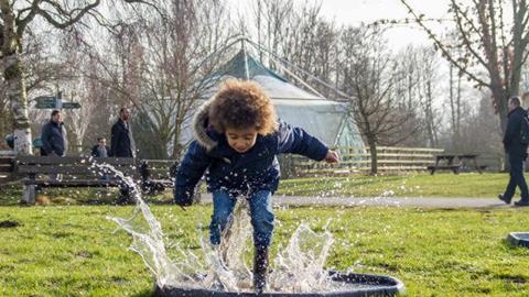 Puddle jumping at london wetland centre