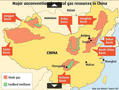 China gas resources